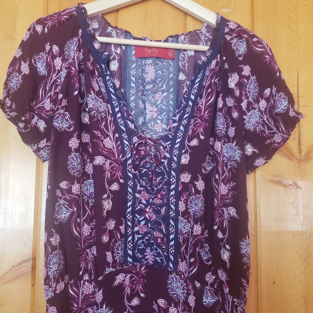 TIGERLILY 'Carriacou' Women's Maxi Dress Mulberry US 4 - Picture 7 of 8